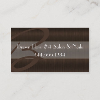Darker Brown Hair 4 Stylist Salon Business Cards