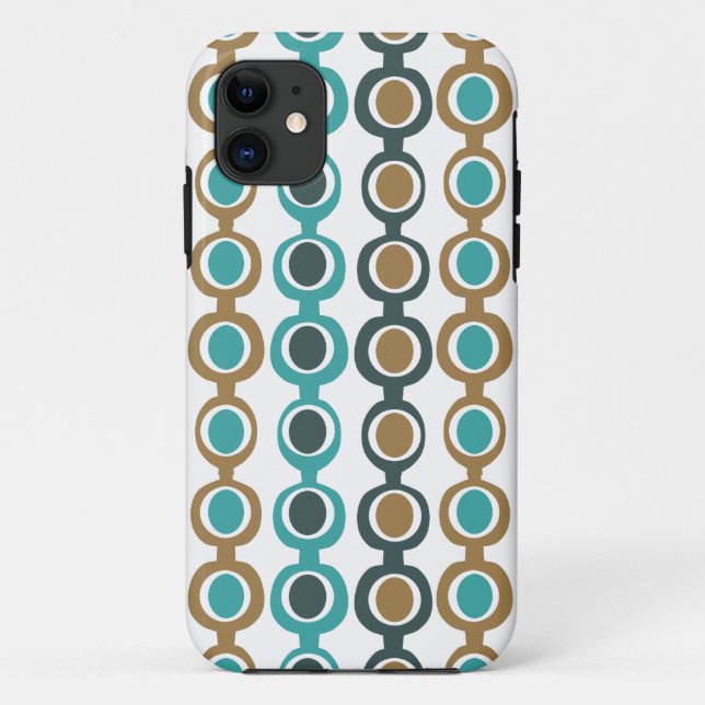 Darker Mid-Century Modern Chain Case-Mate iPhone Case (Back)