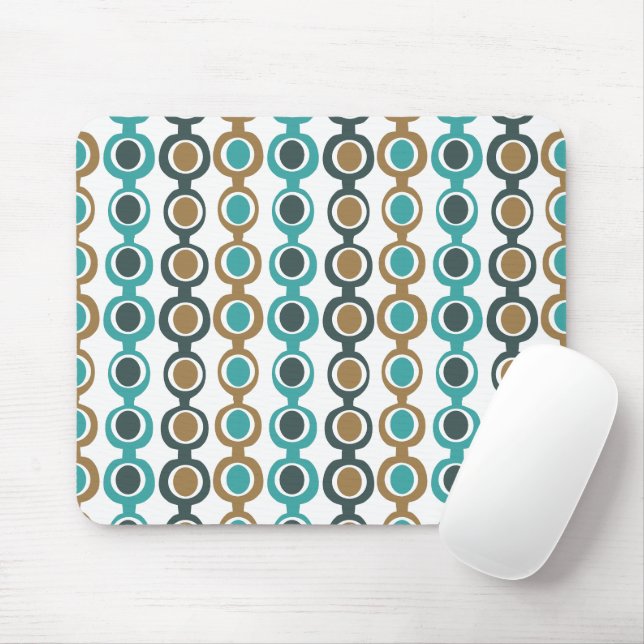 Darker Mid-Century Modern Chain  Mouse Mat (With Mouse)