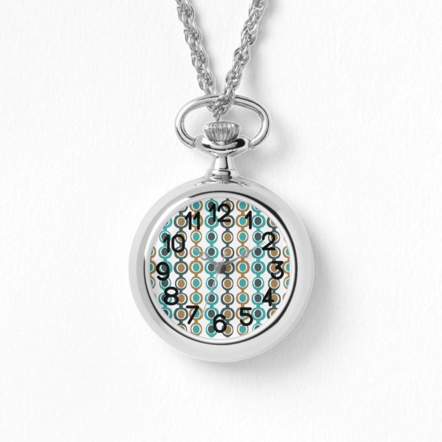 Darker Mid-Century Modern Chain Watch (Front)