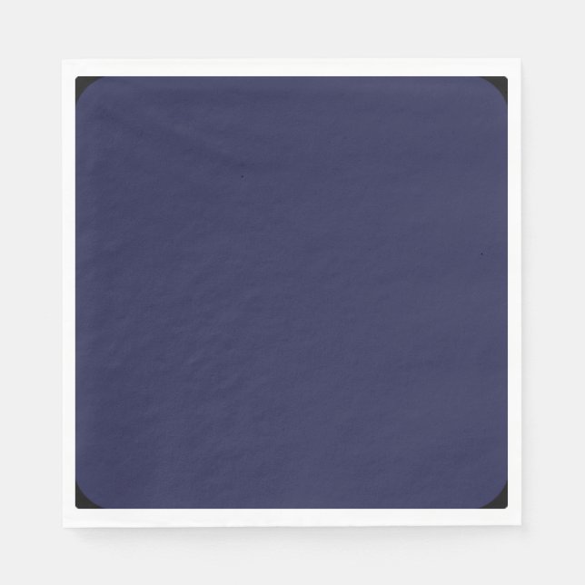Darkest navy blue solid colour napkin (Front)