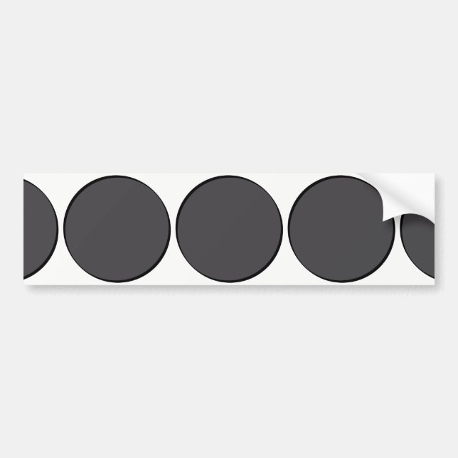 DarkGrey Dot Bumper Sticker (Front)