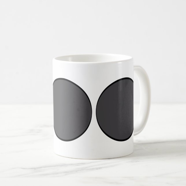 DarkGrey Dot Coffee Mug (Front Right)