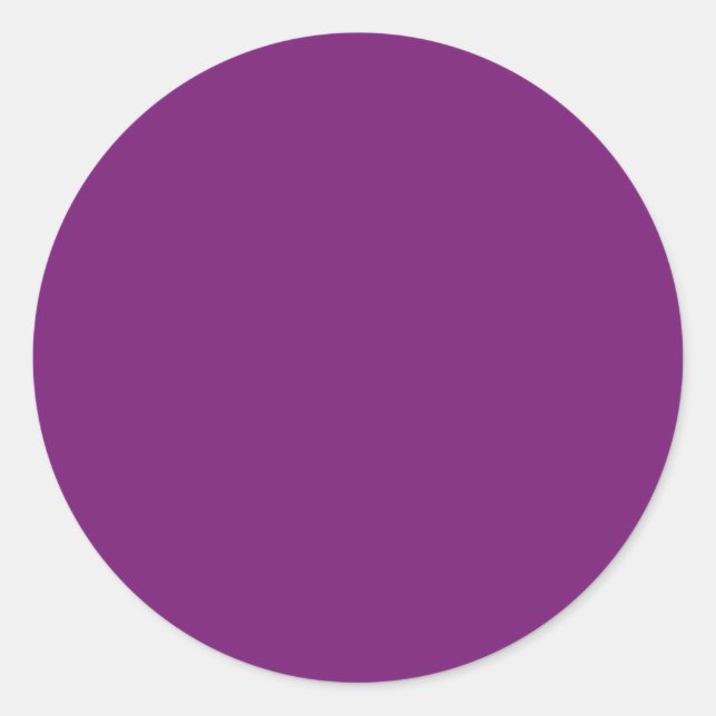 Darkish purple (solid colour) classic round sticker (Front)