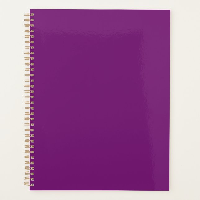 Darkish purple (solid colour) planner (Front)