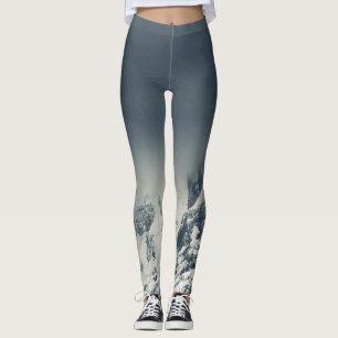 Darkness and clouds covering mountain leggings