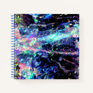 darkness and light, dark opal crystal : notebook