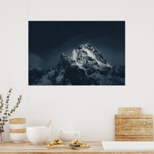 Darkness and mountain poster
