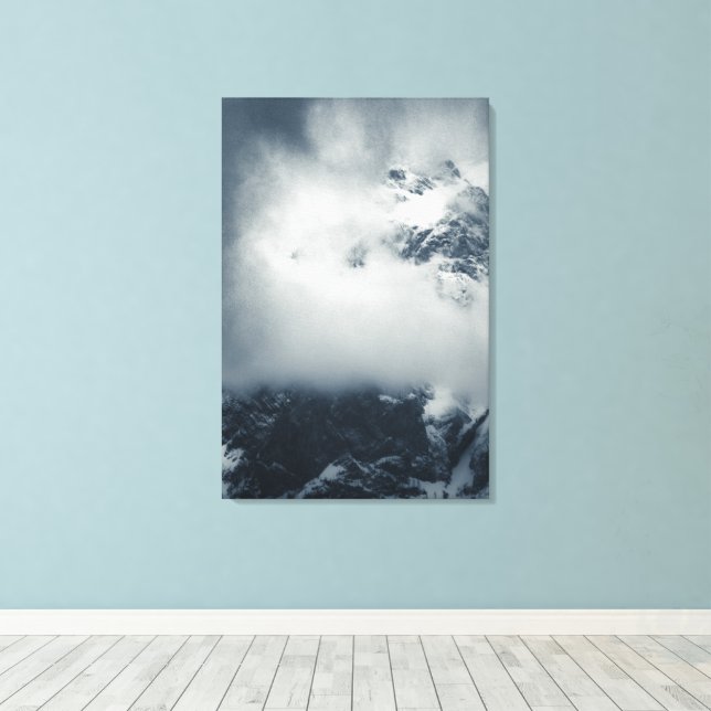Darkness and mysterious clouds over the mountain canvas print (Insitu(Wood Floor))