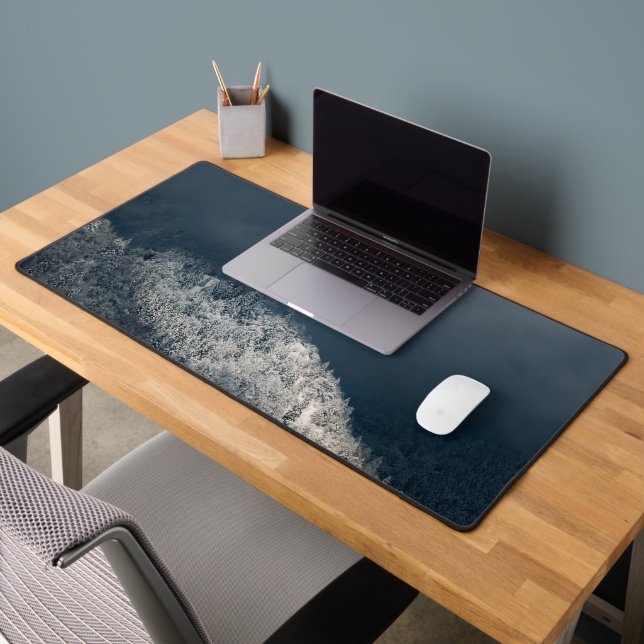 Darkness and sun over snowy spruce forest desk mat (Office 2)