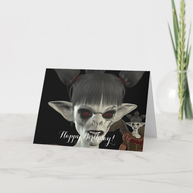 Darkness Comes Beautiful Miss Piggy Birthday Card (Front)