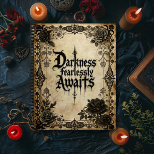 Darkness Fearlessly Awaits Dark Notebook