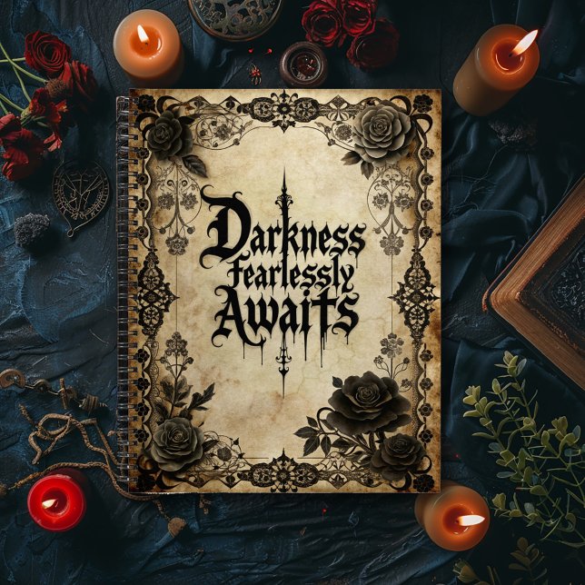 Darkness Fearlessly Awaits Dark Notebook (Creator Uploaded)