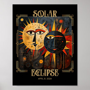 Darkness My Old Friend Cat Solar Eclipse April 08  Poster