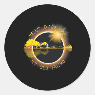 Darkness My Old Friend Eclipse Classic Round Sticker