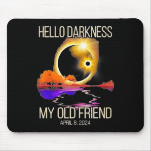 Darkness My Old Friend Solar Eclipse April 08 2024 Mouse Mat