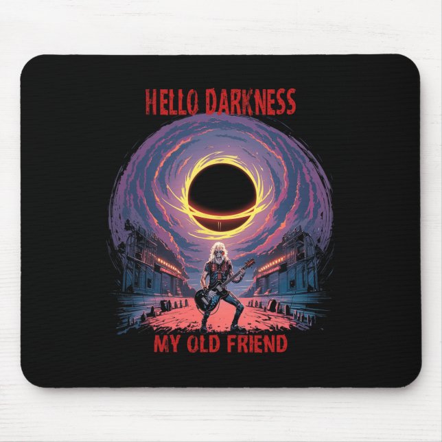 Darkness My Old Friend Solar Eclipse For Metalhead Mouse Mat (Front)