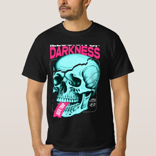 Darkness Skull Graphic T-Shirt (Front)