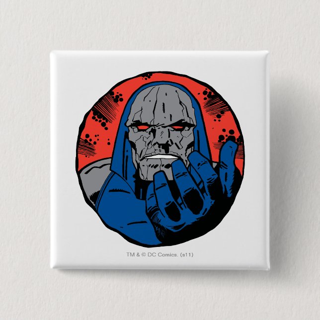 Darkseid  Head Shot 2 15 Cm Square Badge (Front)