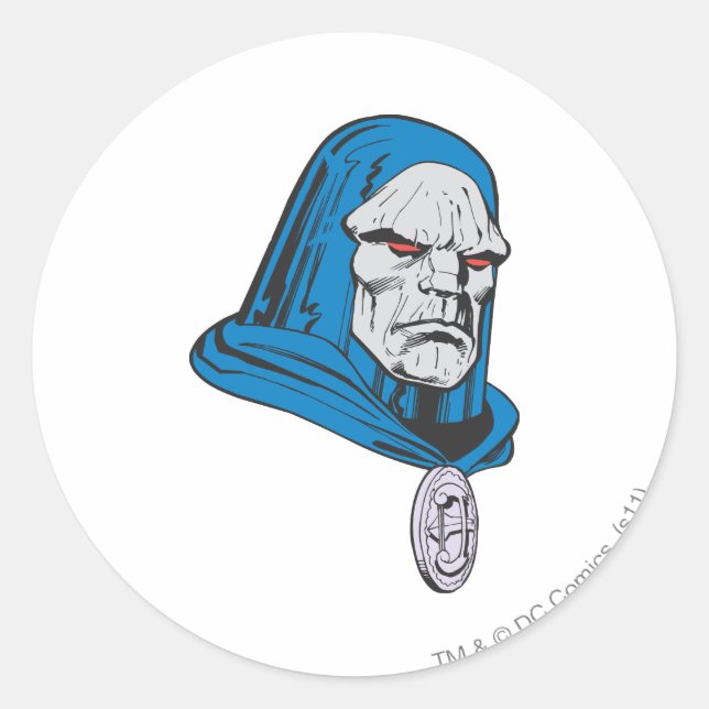 Darkseid Head Shot Classic Round Sticker (Front)