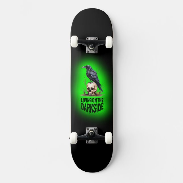 Darkside Skull Crow Skateboard Design (Front)