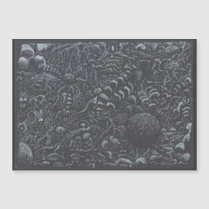 Darkworld  silver ink landscape Magnetic Card