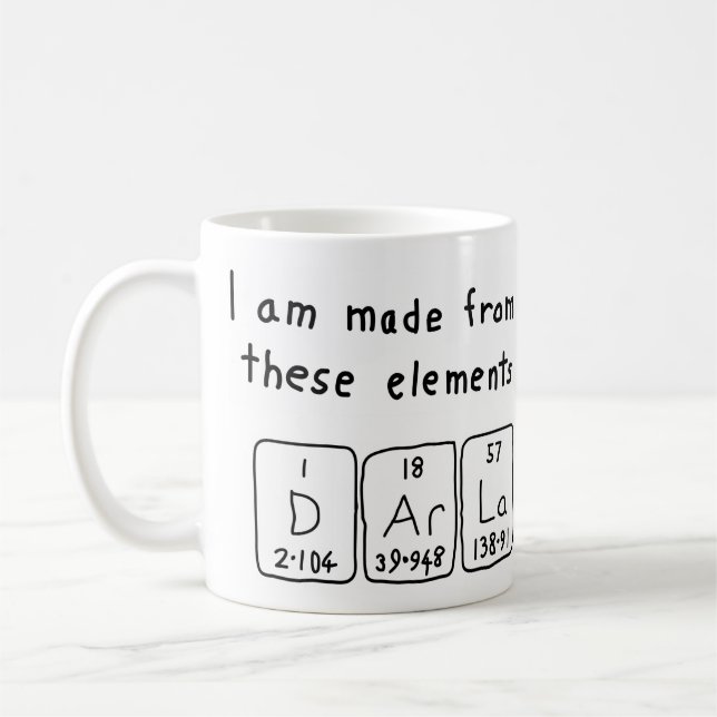 Darla periodic table name mug (Left)