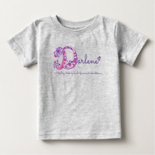Darlene girls name & meaning D monogram shirt