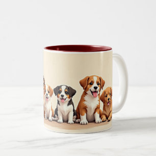 Darlin' Doggies Two-Tone Coffee Mug