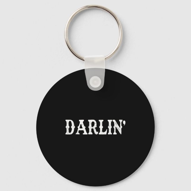 Darlin' Shirt Western Southern Rodeo Cowgirl  Key Ring (Front)