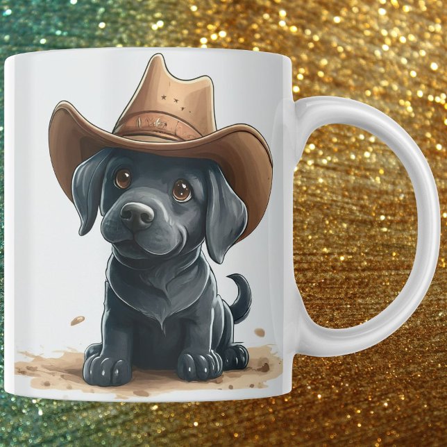 Darling Black Lab puppy brightens the moment Coffee Mug (Creator Uploaded)