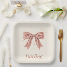 Darling Cute Pink Bow Coquette Aesthetic Paper