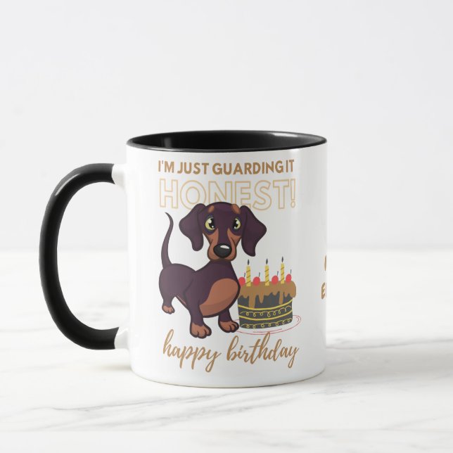Darling Dachshund Dog Funny MOM or Dads Birthday Mug (Left)