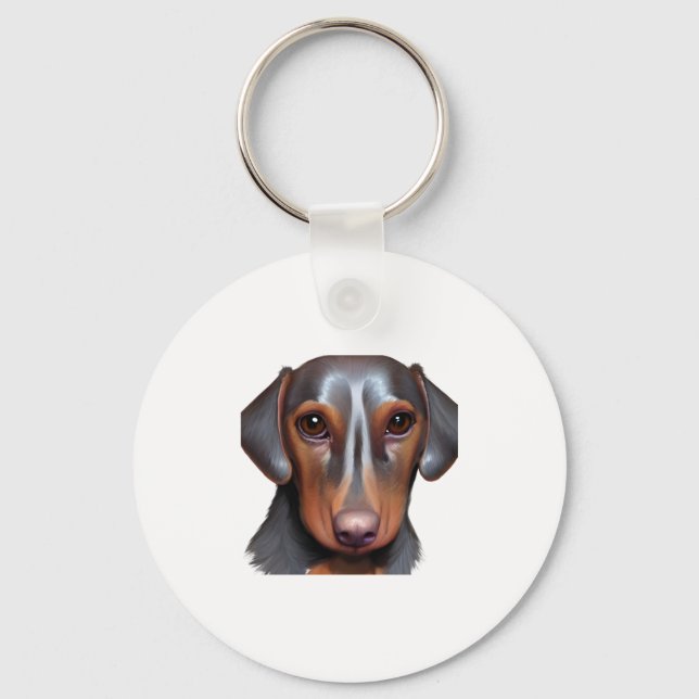 Darling Dachshund   Key Ring (Front)