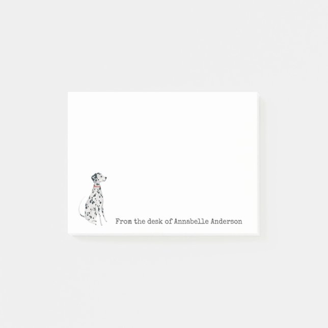 Darling Dalmatian Personalise Post-it Notes (Front)