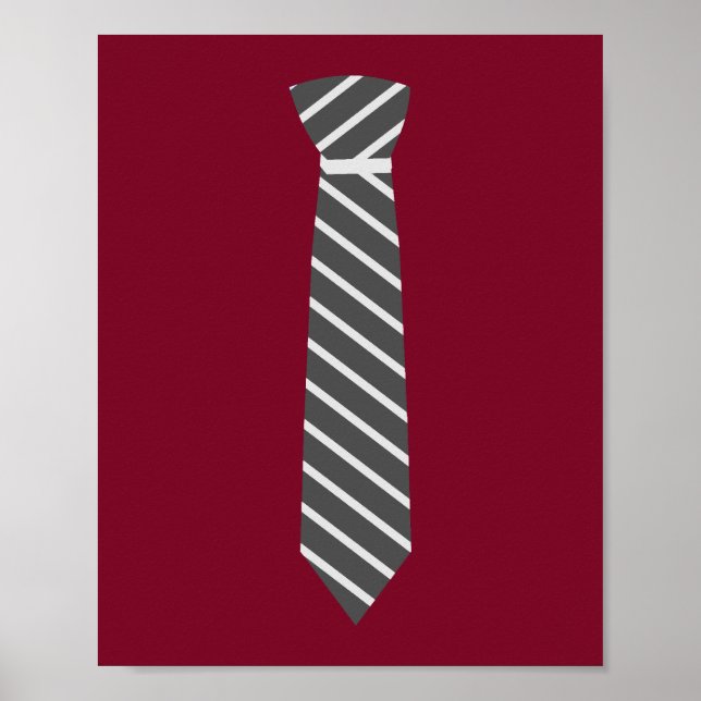 Darling Dapper Grey Tie Nursery Wall Art (Front)