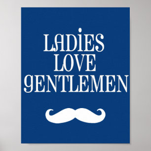 Darling Dapper Ladies Love Gentlemen Nursery Art Poster