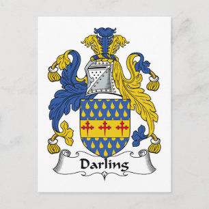 Darling Family Crest Postcard