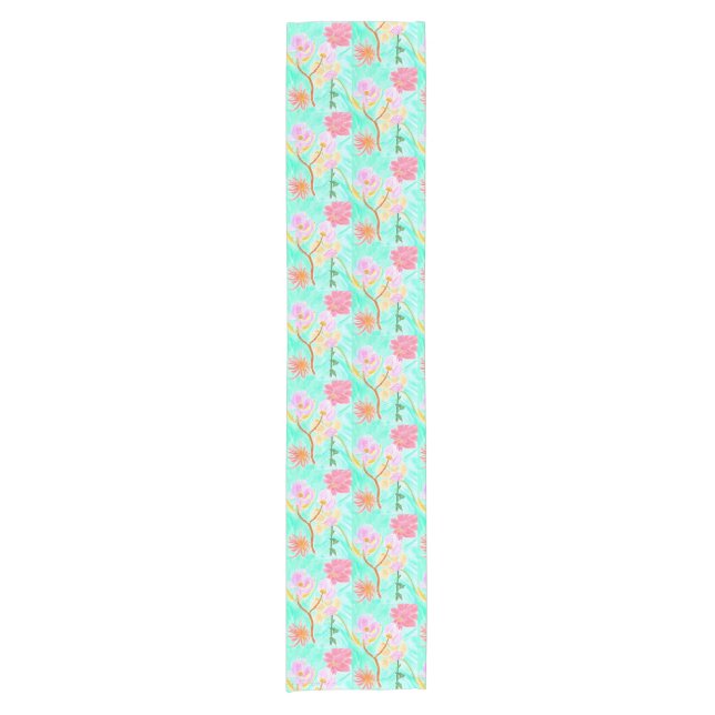 Darling Floral Table Runner, Ariella & Lily Desig  Short Table Runner (Front)