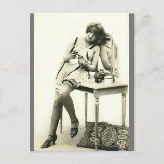 Darling French Risqué Vintage photo Postcard