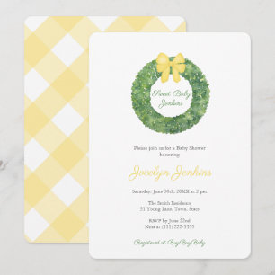 Darling Gender Neutral Spring Yellow Baby Shower Invitation