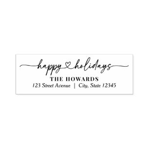 Darling Heart Happy Holidays Self-Inking Stamp