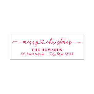 Darling Heart Merry Christmas Self-Inking Stamp