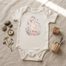 Darling Little Explorer Cute Duck Floral Baby