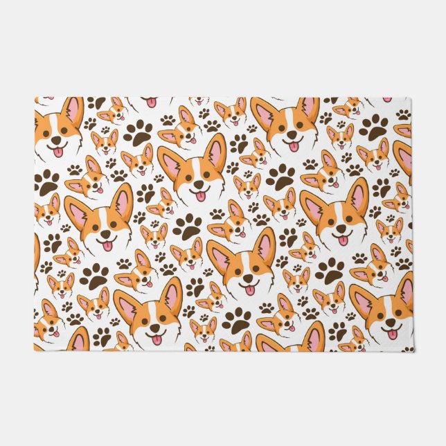 Darling Pembroke Welsh Corgi Pet Puppy Dog Doormat (Front)