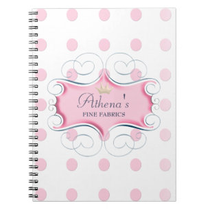 Darling Pink Frame and Pink Polka Dots Notebook