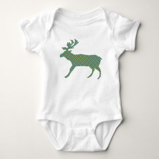 Darling Plaid Deer Baby Bodysuit