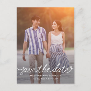 Darling Script EDITABLE COLOR Save The Date Postcard