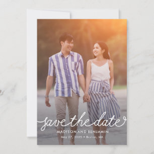 Darling Script Editable Colour Save The Date Card