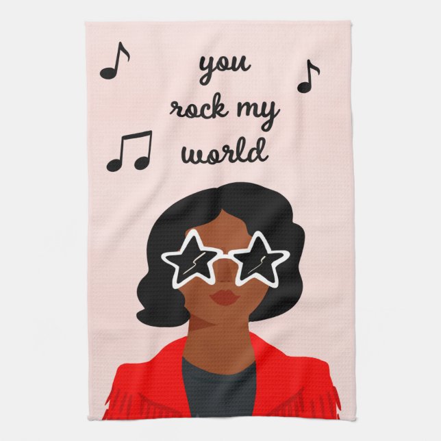 Darling Valentine III Tea Towel (Vertical)